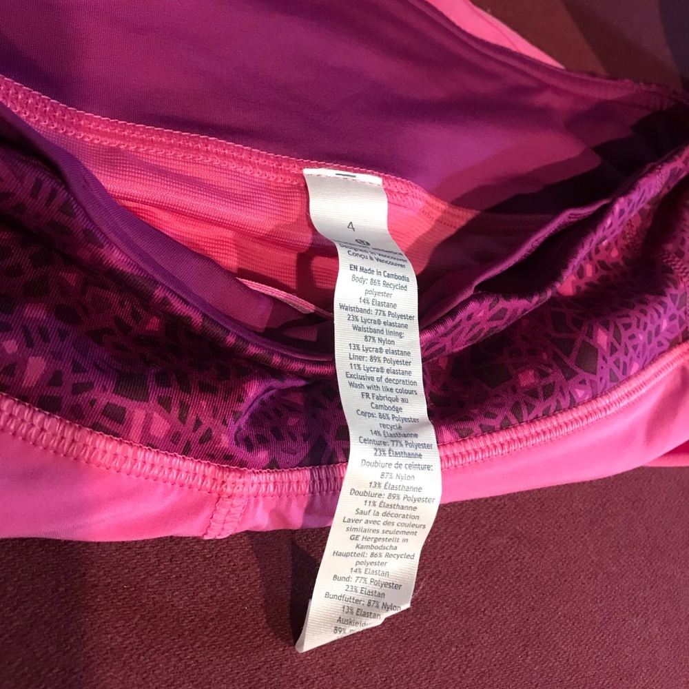 ♦️Sold♦️Lululemon Speed Short 4-way Pink - Picture 4 of 4